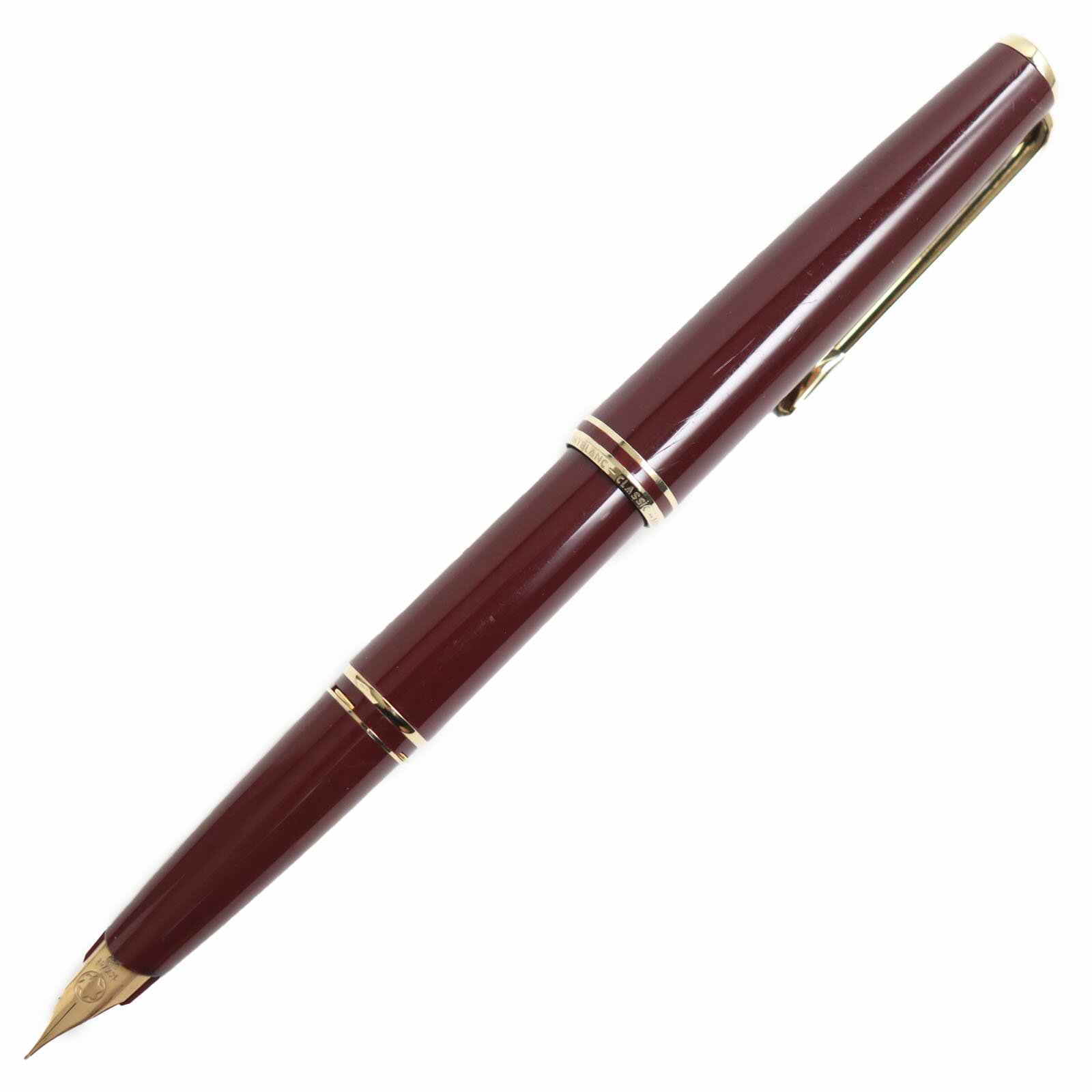 良品 MONTBLANC モンブラン ジェネレーション ペン先K14 ホワイトスター EFニブ 万年筆 ボルドー×ゴールド メンズ レディース ユニセックス【中古】