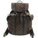 未使用品 LOUIS VUITTON ルイヴィトン M43735 クリストファーMM モノグラム・マカサー レザー モノグラム バックパック リュック・デイパック ブラック 保存袋付き フランス製 メンズ【中古】