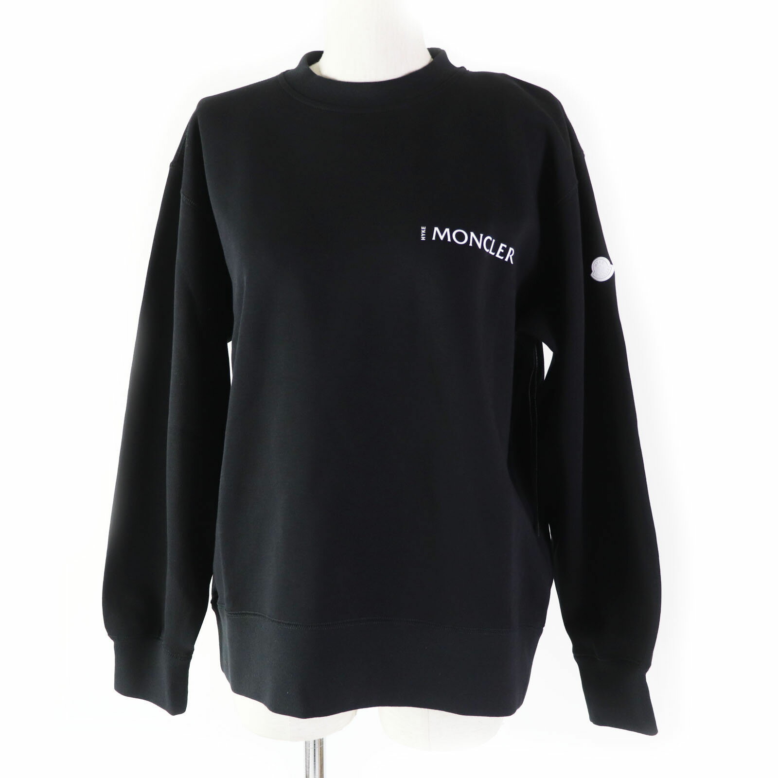 未使用品 MONCLER GENIUS 4 モンクレール ジーニアス 4 HYKE ハイク 22年製 SWEAT SHIRT WOMEN スウェット ブラック S 正規品 レディース【中古】