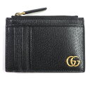 未使用品▼GUCCI グッチ 657589 レザー GGマーモント 名刺入れ カードケース ブラック ゴールド金具 箱・保存袋付き イタリア製 メンズ【中古】