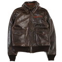 美品○Eastman Leather Clothing イーストマン レザー クロージング TYPE A-2 レザー 「大脱走」スティーブ・マックイーン ヒルツモデル ネームタグ ホースハイド レプリカ レザージャケット ブラウン 38 メンズ【中古】