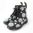 【ドンドン見直し】未使用品☆Dr.Martens ドクターマーチン POLKA DOT ポルカドット レザー 8ホール ブーツ ブラック UK4 レディース【中古】