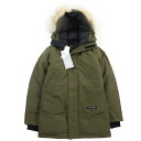 未使用品●CANADA GOOSE カナダグース 2062MA Langford ランフォード ファー ロゴワッペン付き ダウンジャケット カーキ S相当 カナダ製 正規品 メンズ【中古】