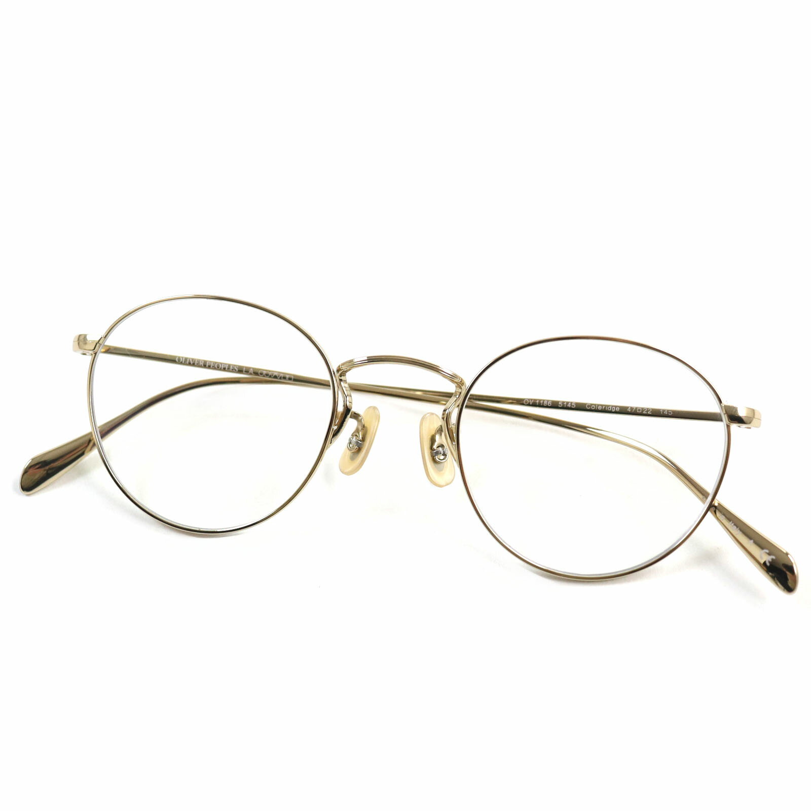 極美品○OLIVER PEOPLES オリバーピープルズ OV 1186 5145 oleridge コールリッジ メタルボストンフレー..