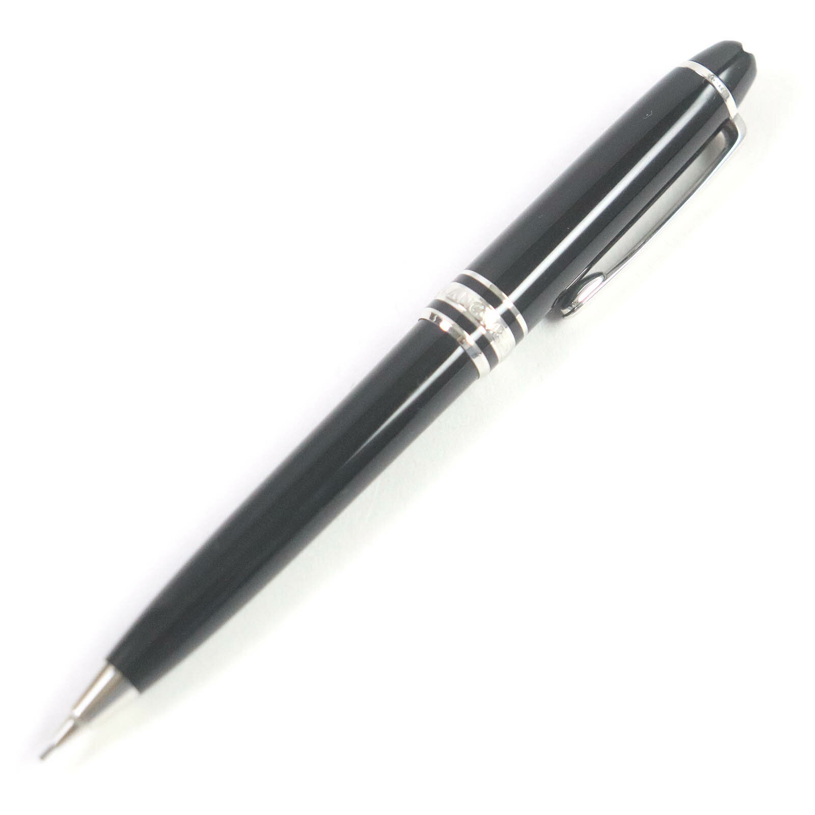 良品□MONTBLANC モンブラン モーツァルト マイスターシュテュック スモール シャープペンシル ブラック シルバー ドイツ製 メンズ 筆記確認済み【中古】