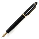 良品○MONTBLANC モンブラン マイスターシュテュック No.146 ペン先14K ロゴ刻印 ホワイトスター 万年筆 ブラック ゴールド ドイツ製 【中古】