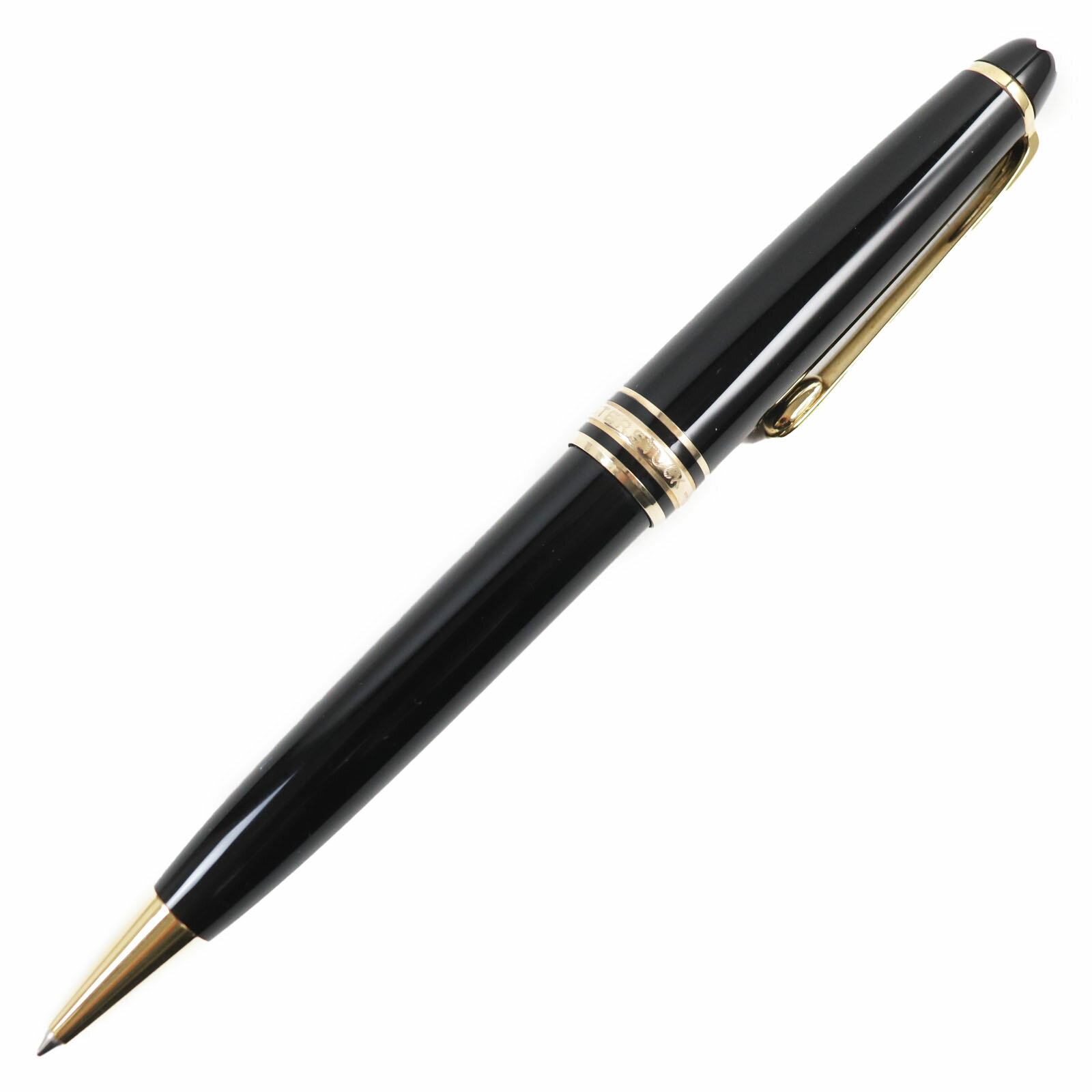 美品●MONTBLANC モンブラン マイスターシュテュック クラシック ツイスト式 ホワイトスター ボールペン ブラック ゴールド 筆記確認済み【中古】