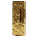 美品●Dunhill ダンヒル 総柄 ロゴ刻印入り ローラー式 喫煙グッズ ガスライター ゴールド スイス製 メンズおすすめ◎ 着火確認済み【中古】