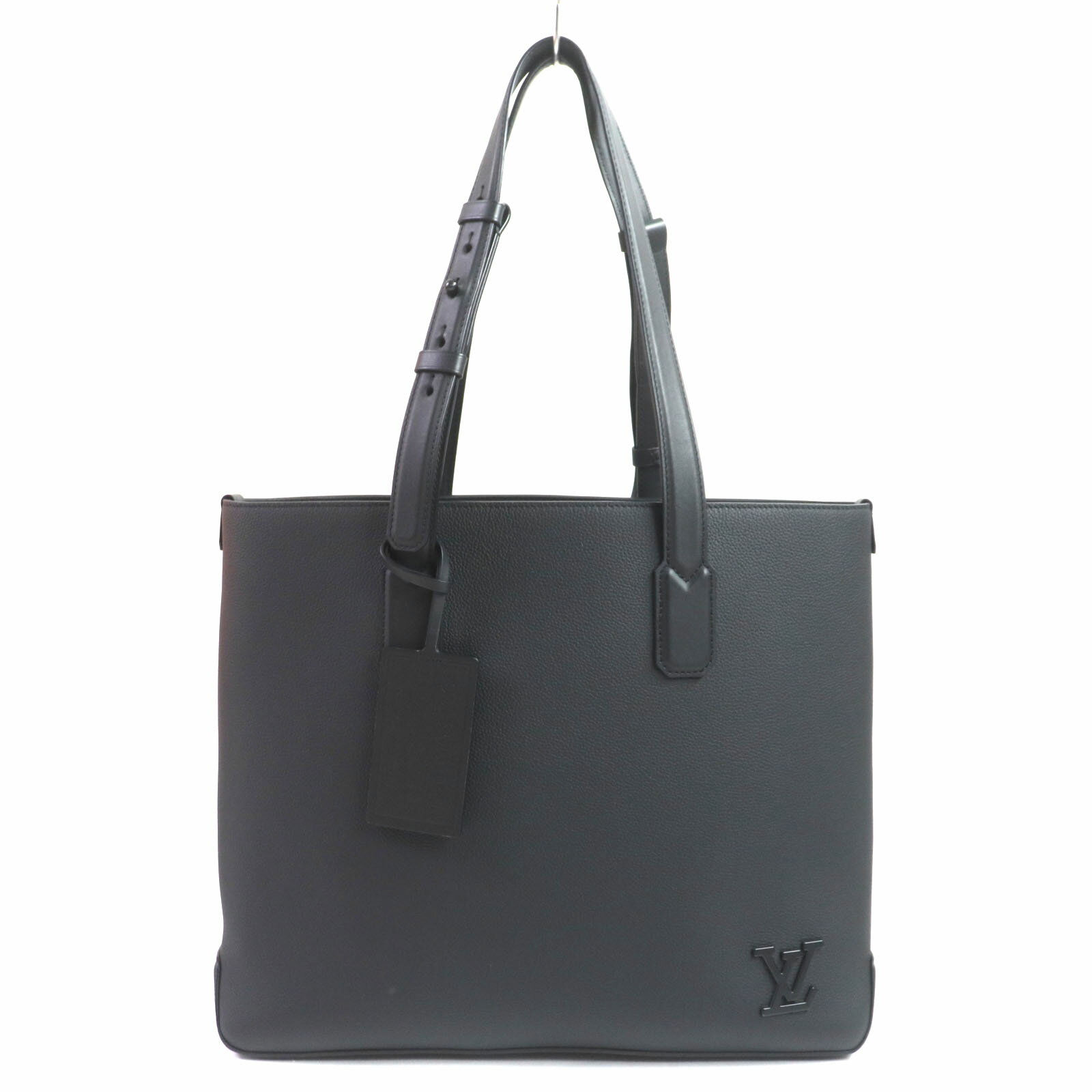 極美品▼LOUIS VUITTON ルイヴィトン M22481 LVアエログラム ファストライン レザー ロゴ付き トートバッグ ブラック 箱・保存袋付き フランス製 メンズ【中古】のサムネイル