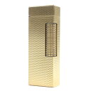 良品□Dunhill ダンヒル 総柄 スクエア型 ローラー式 喫煙具 ガス ライター ゴールド スイス製 メンズオススメ 着火確認済み【中古】