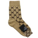 未使用品●BALENCIAGA バレンシアガ GUCCI グッチ 2022年製 681520 TENNIS SOCKS BBロゴ 靴下 ソックス ブラウン S(...