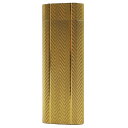 良品●Cartier カルティエ オーバル ヘリンボーン柄 総柄 ローラー式 喫煙グッズ ガスライター ゴールド スイス製 メンズ 着火確認済み【中古】
