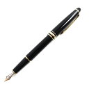 良品△MONTBLANC モンブラン マイスターシュテュック クラシック ペン先14K Mニブ ホワイトスター 万年筆 ブラック ゴールド ドイツ製 メンズ【中...