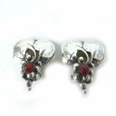 美品☆Georg Jensen ジョージジェンセン 1996年 イヤーイヤリング SV925 カーネリアン 葡萄 グレープ シルバー レッド 重量11.9g レディース【中古】