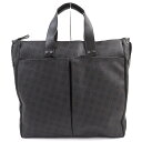 美品△Dunhill ダンヒル D-EIGHT ディーエイト ロゴプレート レザー使い トートバッグ ブリーフケース ダークブラウン シルバー金具 メンズ【中古...