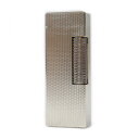外装美品★Dunhill ダンヒル スクエア 総柄 ローラー式 ガス ライター シルバー スイス製 メンズ 着火不可【中古】