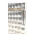 美品□Dupont デュポン ライン2 ヴァーティカルライン ダイヤモンドヘッド ガスライター シルバー ケース付き フランス製 メンズ 着火確認済み【中古】