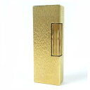 外装良品☆Dunhill ダンヒル スクエア 総柄 ローラー式 ガス ライター ゴールド スイス製 メンズ 着火不可【中古】