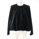 未使用品★COMME des GARCONS COMME des GARCONS コムデギャルソン コムデギャルソン コムコム 22年製 RJ-T020 シルク混 コットン 長袖 バルーン カットソー ブラック XS 日本製 正規品 レディース【中古】(4)
