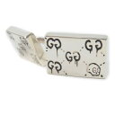 良品●GUCCI グッチ 457224 GHOST ゴースト ドクロ GG柄 カフスボタン カフリンクス AG925 シルバー イタリア製 重量26.3g メン...