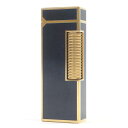 良品□Dunhill ダンヒル スクエア ローラー式 喫煙具 ガスライター ラピスラズリカラー ゴールド スイス製 メンズ レディース 着火確認済み【中古】
