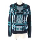 未使用品★HERMES エルメス 23AW 3H2620DD ブリッド・ドゥ・ガラ・タータン カシミヤ100% クルーネック ロングスリーブ ニット マルチ 3...