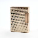 外装極美品○Dupont デュポン ライン1 ショート 総柄 スクエアフォルム ローラー式 喫煙グッズ ガスライター ピンクゴールド フランス製 メンズ レディ...