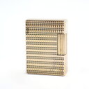 外装極美品○Dupont デュポン ライン1 ショート ブロックチェック柄 スクエアフォルム ローラー式 喫煙グッズ ガスライター ピンクゴールド ケース付き ...