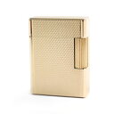 外装極美品○Dupont デュポン ライン1 ショート ダイヤモンド柄 スクエアフォルム ローラー式 喫煙グッズ ガスライター ゴールド フランス製 メンズ レ...
