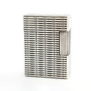 外装美品○Dupont デュポン ライン1 ショート 総柄 スクエアフォルム ローラー式 喫煙グッズ ガスライター シルバー フランス製 メンズ レディース 着...