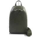 未使用品▼GUCCI グッチ 766937 ジャンボGG レザー クロスボディバッグ カーキ(ダークグリーン) シルバー金具 箱・保存袋付き イタリア製 メンズ【中古】(4)