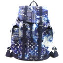 極美品▼LOUIS VUITTON ルイヴィトン M20554 モノグラム バンダナ クリストファーPM バックパック レザー リュック・デイパック ブルー 保...
