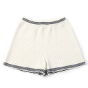 極美品☆CHANEL シャネル P72042K10338 シルク ココマーク ニット ショートパンツ ボトムス アイボリー 36 イタリア製 レディース【中古】