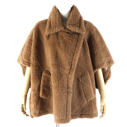 未使用品△Max Mara マックスマーラ 473607236 テディベア キャメル シルク 白タグ ケープコート ブラウン 約M~Lサイズ相当 イタリア製 正規品 レディース 大人気 オススメ◎【中古】 未使用品△Max Mara マックスマーラ 473607236 テディベア キャメル シルク 白タグ ケープコート ブラウン 約M~Lサイズ相当 イタリア製 正規品 レディース 大人気 オススメ◎【中古】
