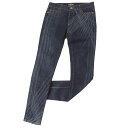 美品◎CHANEL シャネル P47726 コットン ココマークボタン付き デザイン スキニーデニムパンツ インディゴブルー 38 イタリア製 正規品 レディー...
