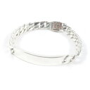極美品□TIFFANY&Co. ティファニー ヴィンテージ IDプレート 喜平チェーン アクセサリー ブレスレット SV925 シルバー 重量53g メンズ【中...