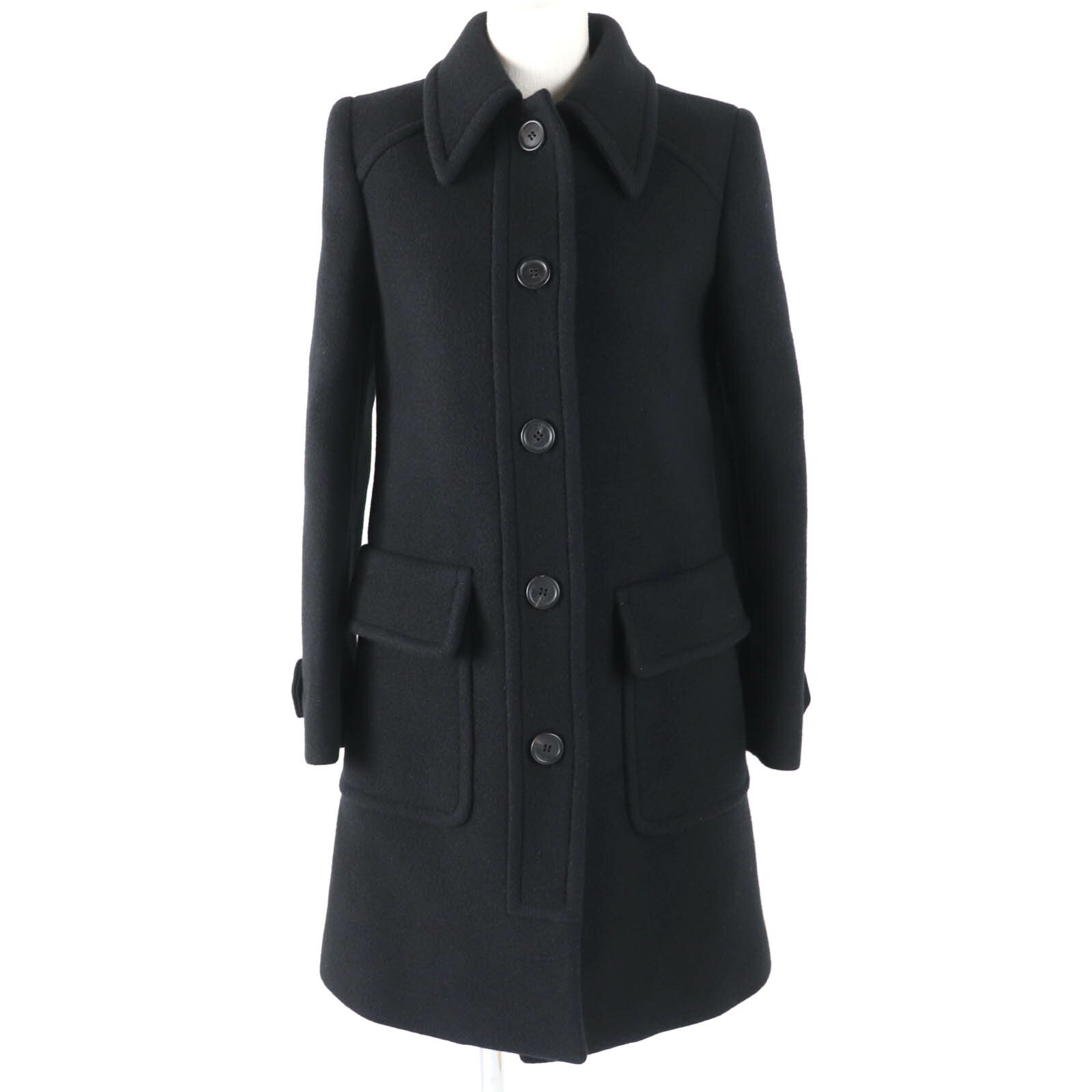 PRADA プラダ チェスター コート 50R PT8084 ブラック メンズ PRADA プラダ チェスター コート 50R PT8084 ブラック メンズ