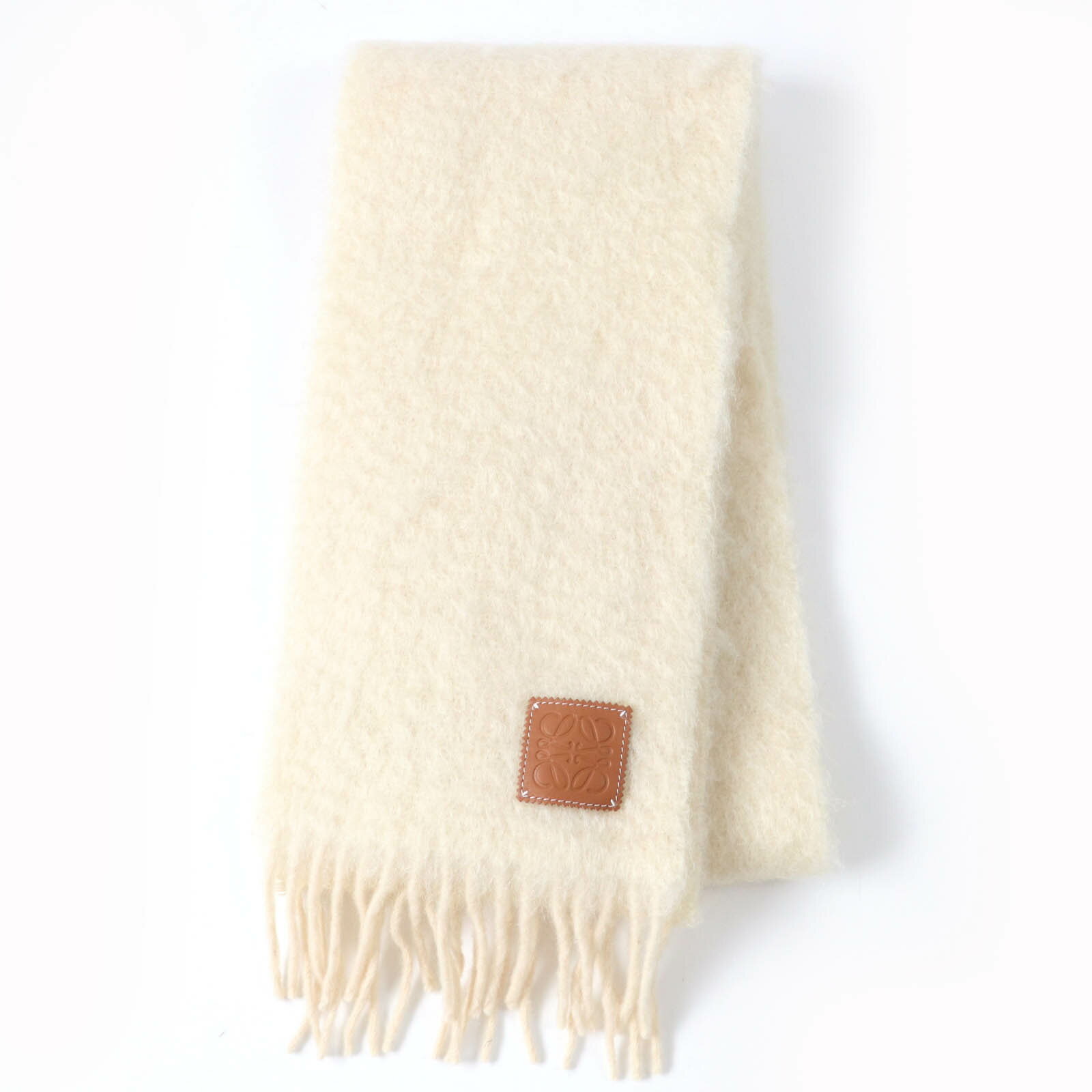 LOEWE◇マフラー/モヘア/WHT/無地/メンズ/無し (LOEWE(ロエベ LOEWE◇マフラー/モヘア/WHT/無地/メンズ/無し (LOEWE(ロエベ