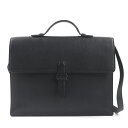 美品▼Brioni ブリオーニ OIUU0LO17191028 トープ グレインロドスレザー ロゴ刻印入り ブリーフケース ブラック シルバー金具 保存袋付き ...