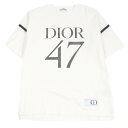 美品□DIOR ディオール オム 24SS 413J640A0849 ダメージ加工 スラブコットンジャージー 半袖Tシャツ ホワイト S イタリア製 正規品 メ...