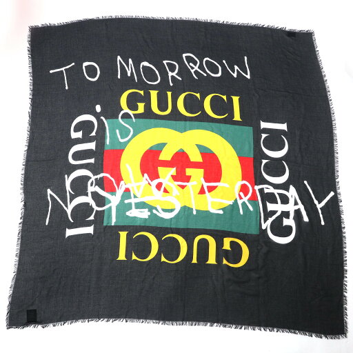 人気△GUCCI グッチ シルク混 ココキャピタンプリント TOMORROW is NOW YESTERDAY インターロッキングG 大判 ショール ストール スカーフ ブラック マルチカラー 140×140cm イタリア製 正規品 レディース【中古】 人気△GUCCI グッチ シルク混 ココキャピタンプリント TOMORROW is NOW YESTERDAY インターロッキングG 大判 ショール ストール スカーフ ブラック マルチカラー 140×140cm イタリア製 正規品 レディース【中古】