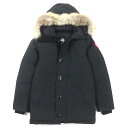 良品▼CANADA GOOSE カナダグース 3438JM Jasper Parka Heritage ジャスパー パーカ ヘリテージ ファー・フード・ワッペン付き ダブルジップアップ ダウンジャケット ブラック XS カナダ製 正規品 メンズ【中古】(4)