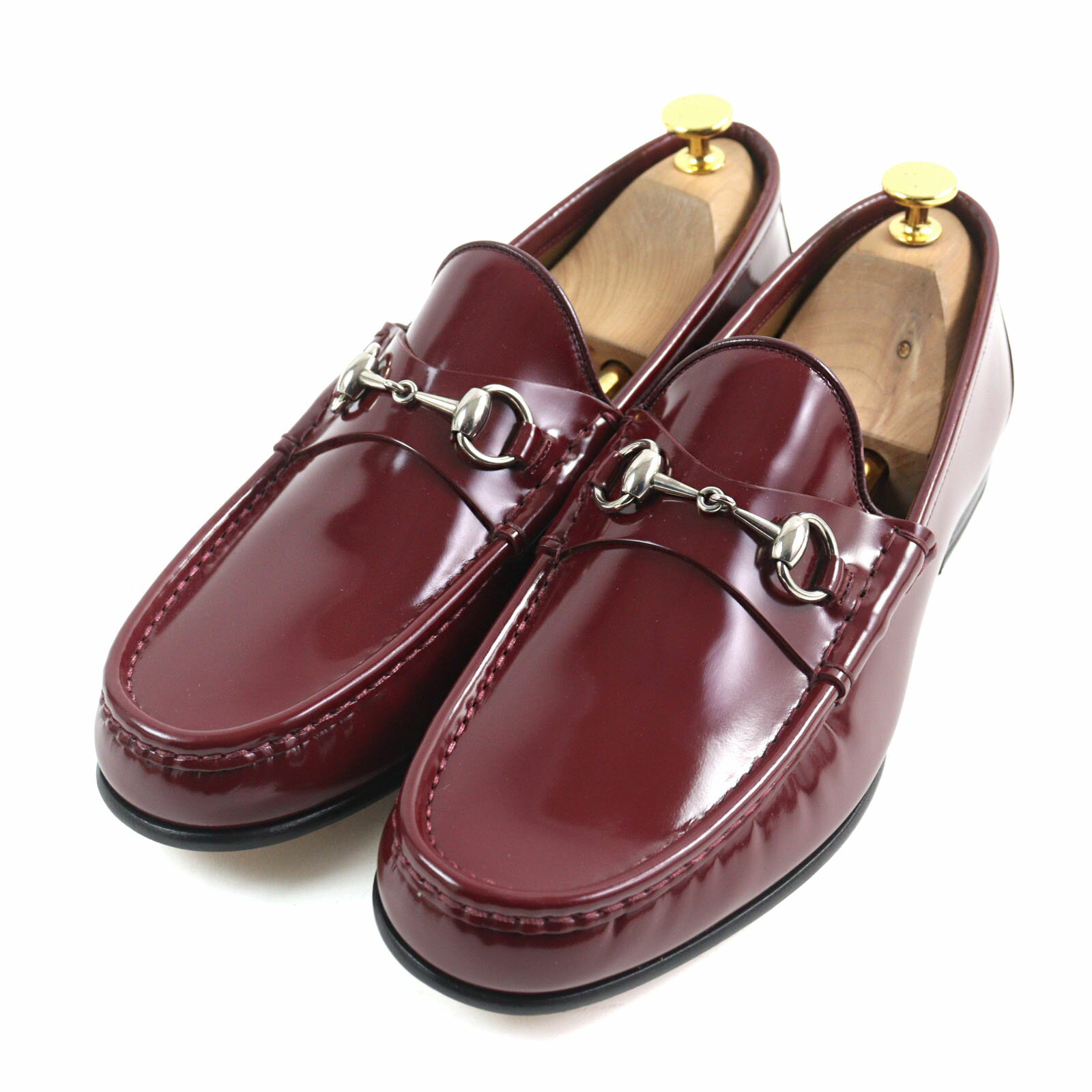 極美品」GUCCIグッチホースビットローファー黒×金22.5cmおまけ 極美品」GUCCIグッチホースビットローファー黒×金22.5cmおまけ