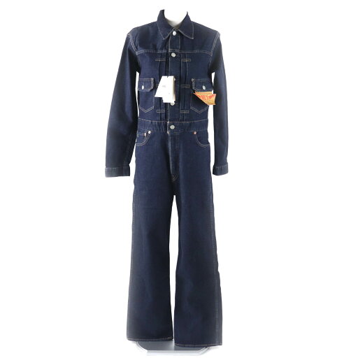 未使用品★RRL ダブルアールエル ロゴボタン付 長袖 デニム ジャンプスーツ オールインワン インディゴ 2 正規品 レディース【中古】 未使用品★RRL ダブルアールエル ロゴボタン付 長袖 デニム ジャンプスーツ オールインワン インディゴ 2 正規品 レディース【中古】