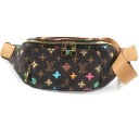 未使用品▼LOUIS VUITTON ルイヴィトン M24858 ラッシュ・バムバッグ チョコレート モノグラム・クラギー キャンバス レザー使い ボディバッグ...