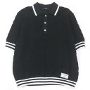 美品□BALMAIN バルマン GB045KE54 エンボス ロゴパッチ ライオンボタン パイル地 半袖ポロシャツ カットソー ブラック S フランス製 正規品 メンズ【中古】(4)