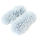 極美品☆Valentino Garavani ヴァレンティノガラヴァーニ NM9J0M02JCU ロックスタッズ付 ブルーフォックスファー カフス カフスボタン...