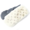 極美品◎LOUIS VUITTON ルイヴィトン M70010 ウール ミンク モノグラム グローブ/ミトン/ 手袋 ホワイト グレー 箱付き イタリア製 レデ...