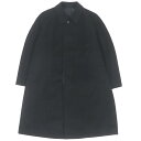 極美品□LANVIN COLLECTION ランバン コレクション カシミヤ100% フライフロント ステンカラーコート ブラック 46 日本製 正規品 メンズ【中古】(4)