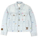 極美品□LOUIS VUITTON ルイヴィトン 2024年製 タイラー・ザ・クリエイター モノグラム デニムジャケット トラックジャケット インディゴブルー ...